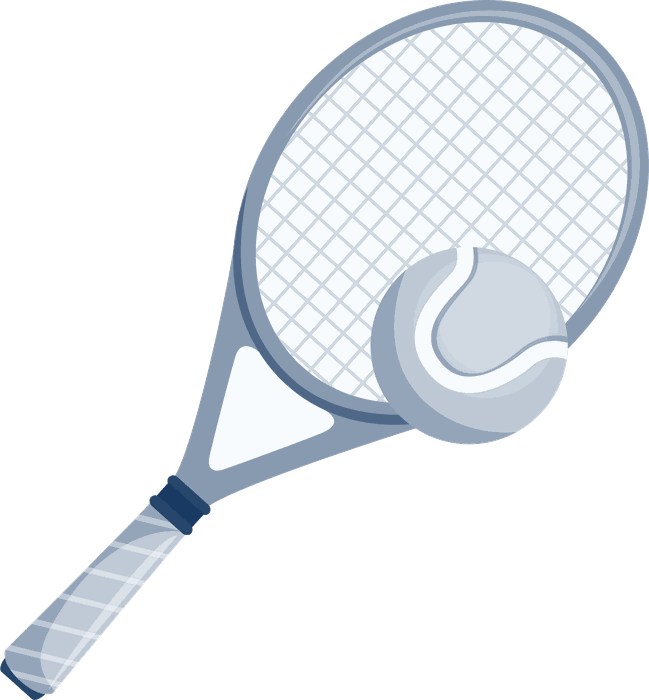 Illustration d’une raquette et d’une balle de tennis